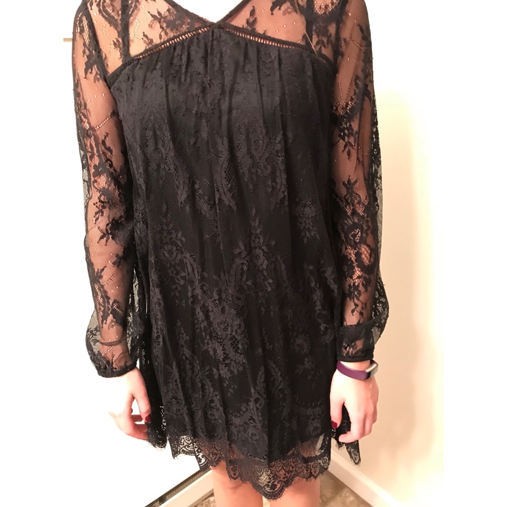 Xhilaration black lacy dress